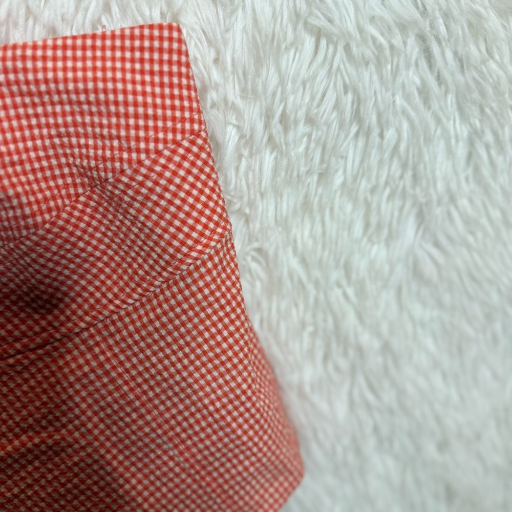 Zara Red Checkered Tote Bag